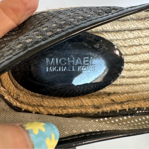 Michael Kors Black Mesh Espadrille Flats Shoes 9 - Picture 9 of 13